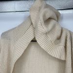 Mudd  Cream‎ Fuzzy Open Front Hoodie Cardigan Large light weight Photo 2