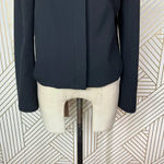 Diane Von Furstenberg  Marc‎ Leather Trim Blazer Jacket Black Size 10 Photo 3