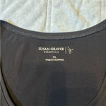 Susan Graver  Black Midi‎ Dress with Gathered Sleeves XL Photo 2