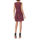 Trina Turk  Wine Country Sultana Belted Suede Mini Dress Size 8 Leather New Photo 5