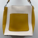 BROMEN Yellow Cream‎ Colorblock Shoulder Bag Women’s Structured Tote Purse Photo 1