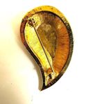Vintage Avon PAISLEY Gold Tone RED BLUE GREEN ORANGE Brooch Photo 2