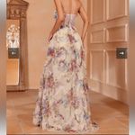 Faeriesty Ruched Bustier Ruffle Trim Hem Floral Print Tube Corset Dress 5X Photo 3