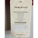 Fabletics  NEW Medium Belle High Impact Sports Bra Red Yellow Strappy Photo 5