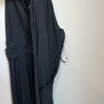 CHAPS  Women's Malibu A-Line Midi Dress Black Sleeveless V-Neck Halter  Large NWT Photo 7