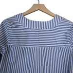 J.Crew Womens 4 Blue White Striped Pullover V Neck Blouse Photo 3