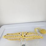 New Handcrafted Crochet Clutch Yellow Cream Case Granny Heart Crochet Charm Photo 11