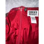 Chico's  Red Midi Mermaid Tiered Silk Skirt sz 1 Photo 5