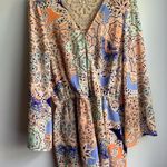 DR2 Patchwork Boho Crochet Long Sleeve Romper White Photo 3