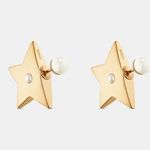 Christian Dior DIOR TRIBALES Earrings Star Gold-Finish Metal and White Resin Pearls Photo 0