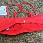 Athleta nwt‎  bandeau bikini in red size 32D/DD Photo 5