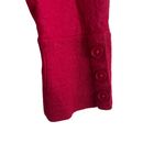 Talbots Women Crop Sweater M Red Merino Wool Cowl Neck Classic Capsule Minimal Photo 6