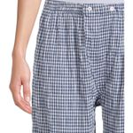 Free People Navy Combo Gingham Pajama Pants NWT Cuffed Size XS Blue Photo 1
