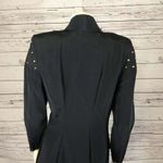 Vintage E.D. Michael by Melanie Drucker coat dress gold studs shawl collar small Black Photo 8