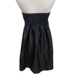 Urban Renewal 60’s Strapless Mini Dress Big Bow Black Brown Size Medium to Large Photo 3
