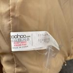 Boohoo Full Zip Faux Fur Hooded Puffer Coat in Tan Size 8 Photo 3