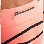 Lululemon Pace Crop Orange Coral Black Leggings sz 6 Photo 2