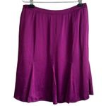 Ann Taylor  Women Skirt  8P Purple Fit And Flare Hem Side Zip Dressy Satiny Fairy Photo 2
