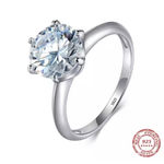 Boutique 2Ct Solitaire Platinum S925‎ Simulated Diamond Engagement Wedding Ring, Size 6 Photo 2