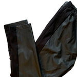 Ellen Tracy  Black Faux Leather & Rayon Side Strip Pants ~ Women's Size MEDIUM Photo 3