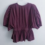 ASOS Textured Plunge Short Sleeve Blouse Photo 4