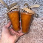 Lucky Brand Brown Marinaa Wooden Wedge Sandals Photo 4