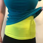 Lucy Layered Cutout Racerback Athletic Shirt Tank Top Tee Shirt XS Extra Small Green Photo 2