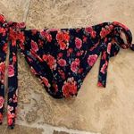 Tori Praver Swimwear Tori Praver Smocked Padma Casablanca Indigo Floral Blue Pink S Bikini Bottom Photo 0