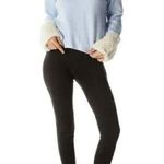 ZARA FAUX FUR TRIM Cream Fur Cuffs KNIT BLEU SWEATER CROP SOFT SZ S # 1725 Photo 0