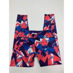 Ododos Ankle Geometric Pattern Legging Size Large Blue Photo 2