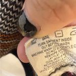 Billabong  Black Pink Burgundy Stripe Open Front Boho Surf Cardigan Sweater M Photo 5