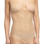 Cosabella 
Papyrus Lace-Trim Teddy Bodysuit, Nude Photo 0
