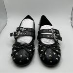 Schutz NWOB  Women's Sarita Leather Flat size 7 Mary Jane studded black Photo 2