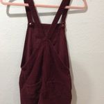 Topshop Size 4 Burgandy corduroy overall dress side and back pockets front pouch Photo 4