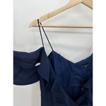 Lulus Womens Navy Blue Gown Size S Cold Shoulder Wrap Event Party Wedding Photo 3