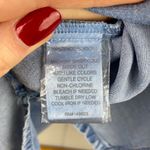 Alexander Jordan Long Sleeve Collared Denim Blue Top Lace Up Tie Front Pockets M Size M Photo 3