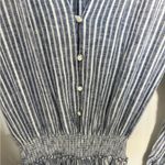 Rails  Jasmine Tibet Stripe Mini Dress Size Small Blue/White Boho Linen Photo 10