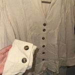 Free People  All About The Feels Button Down shirt Photo 2