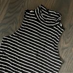 PAIGE Black & White Striped Mockneck Bodysuit Photo 2