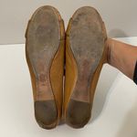 Tory Burch Leather Slip On Ballet FlatsTan w Gold Tone Metal Logo Women's Sz 9 Photo 6