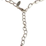 NY & Co Statement Bib Necklace Animal Print Flower Black Rose Acrylic Adj 21" Silver Photo 4