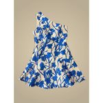 Hutch  | Silas One-Shoulder Floral Minidress | Cobalt Vining Orchids Sz 4 Photo 11