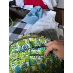 Vera Bradley Vibrant Bright Green and Blue Floral Print Handbag Photo 7