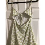 Pepper Mayo Green Floral Cutout Back Slip Mini Dress Women Size 4 Photo 3