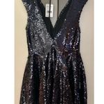 Free People NWT  Dance Til Dawn Illusion Black Sequin Mini Dress Photo 6