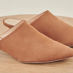 Jenni Kayne Walnut Brown Oiled Leather Kitten Heel Mule Size 36 Photo 0