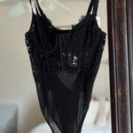 Anthropologie NWT Hourglass Black Lace Bodysuit Photo 1