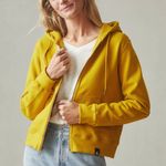 American Giant Full Zip Hoodie Mustard Yellow Fleece L Made in USA Size L Photo 0