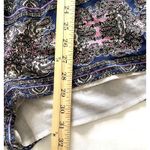 Lulus  Bright Alright Ivory Blue Print Romper Surplice Bodice Open Back Sz XL Photo 7