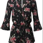 Ambiance Apparel Ambiance Bell Sleeve Floral Print Romper Photo 0